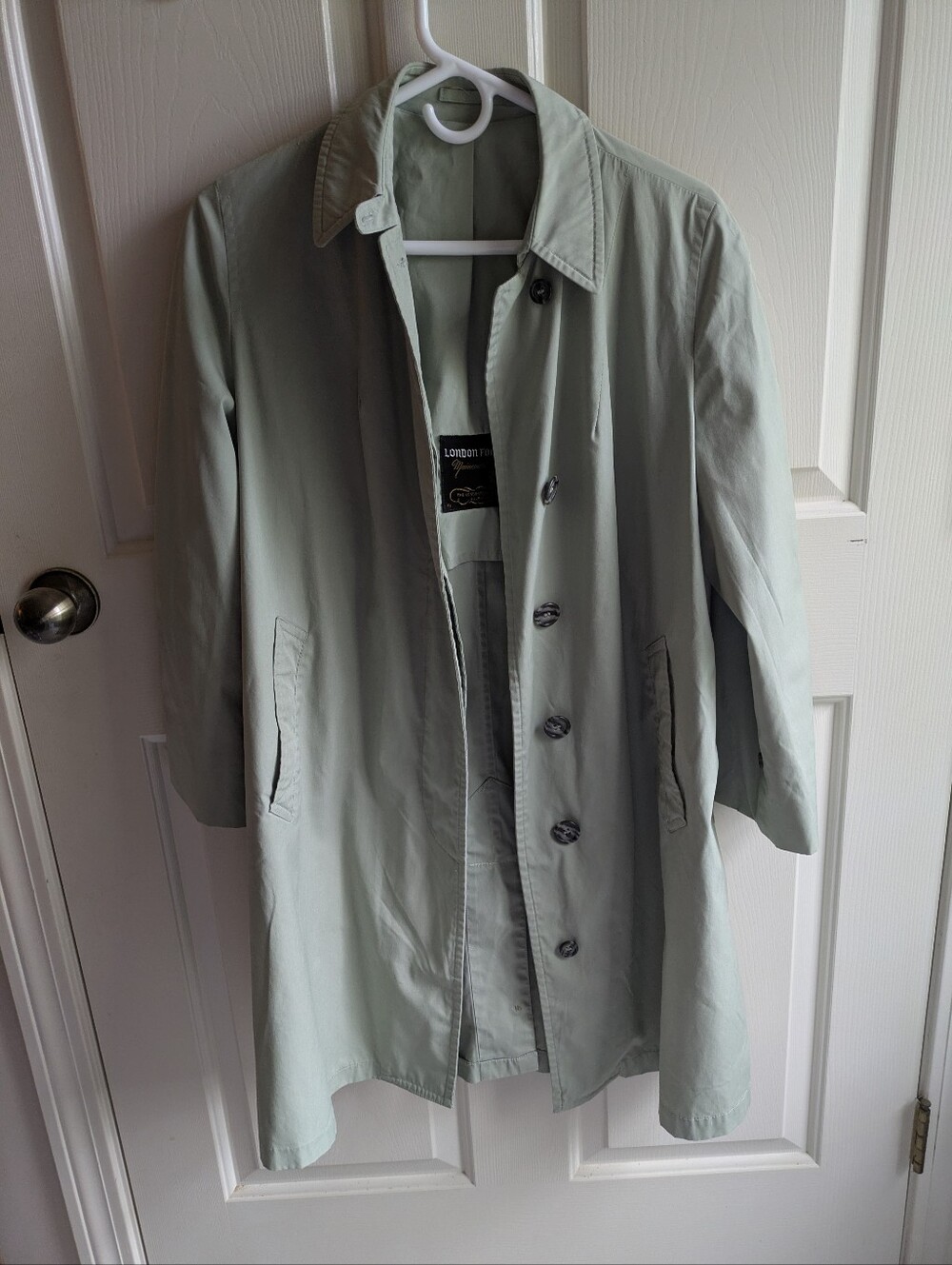 Vintage London Fog - Sage Green Trench Coat- Size 10P